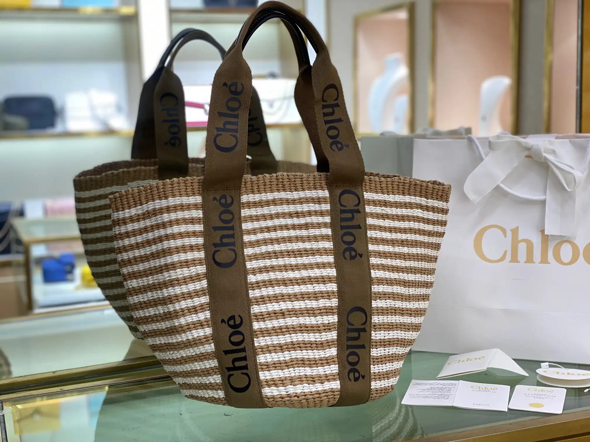 CHLOÉ large woody basket 0128