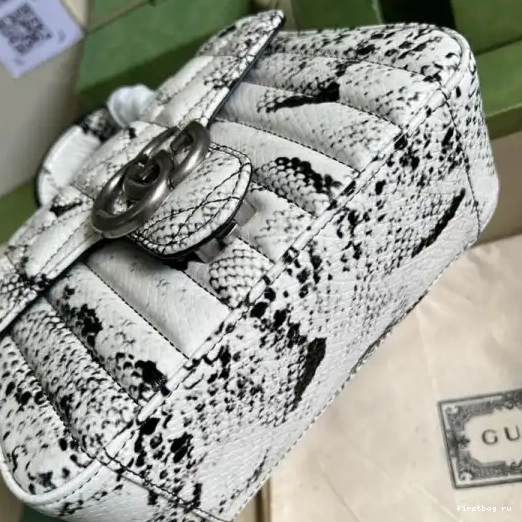 First bag ru handle mini Marmont top GG GUCCI python bag 0216