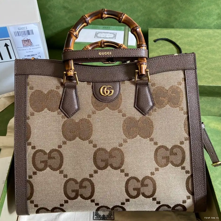 First bag ru bag Diana GUCCI medium with jumbo GG tote 0223