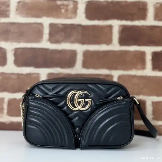 First bag ru Gucci shoulder small Marmont GG bag-24.5*15*9CM 0215