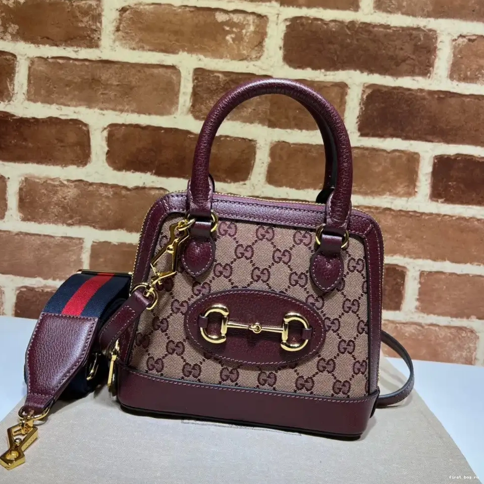 First bag ru mini GUCCI bag 1955 GG Horsebit 0225