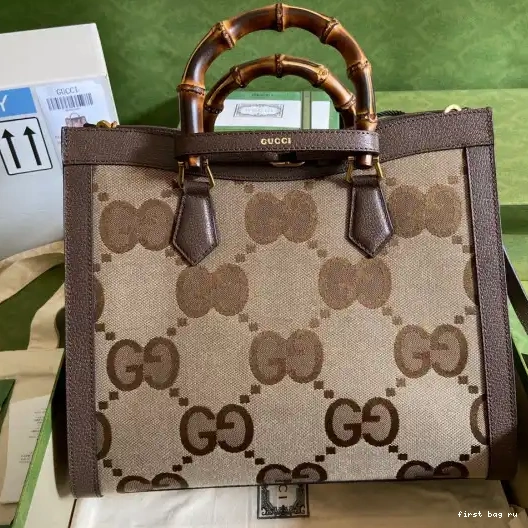 First bag ru bag Diana GUCCI medium with jumbo GG tote 0223