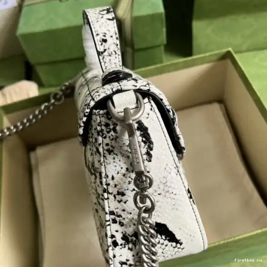 First bag ru handle mini Marmont top GG GUCCI python bag 0216