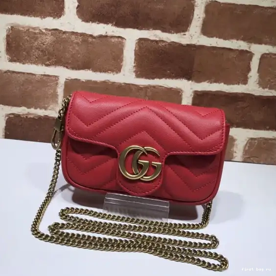 First bag ru belt Marmont GG Gucci bag-16.5*10*5cm 0214