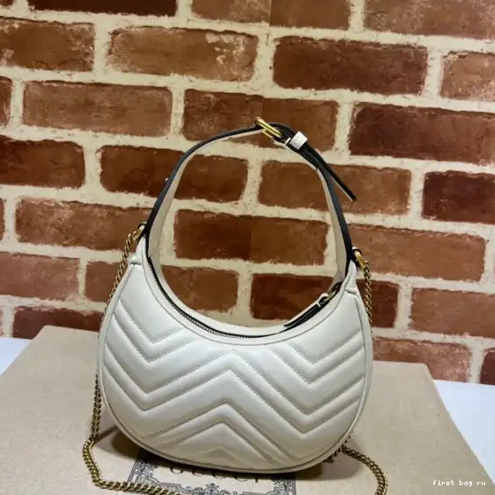 Firstbag ru half-moon-shaped GUCCI GG Marmont mini bag 0215