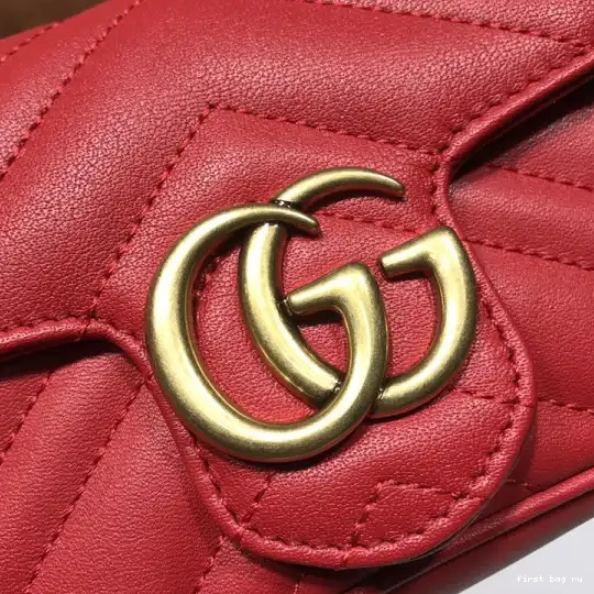 First bag ru belt Marmont GG Gucci bag-16.5*10*5cm 0214