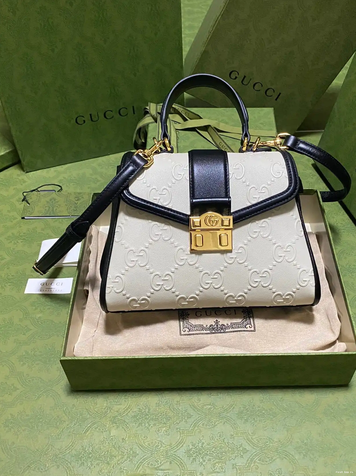 First bag ru bag Small handle GG top GUCCI 0214