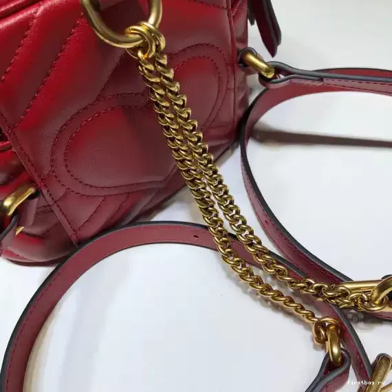 First bag ru GUCCI Marmont mini GG backpack 0207