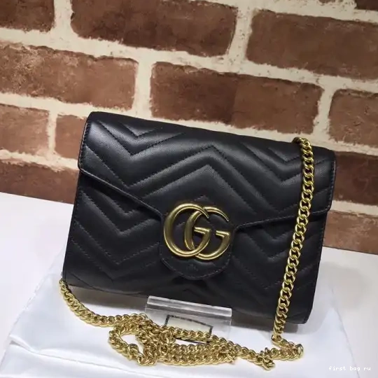 First bag ru CHAIN GUCCI MARMONT GG WALLET 0226