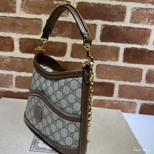 First bag ru G shoulder Large bag GUCCI Interlocking with 0226