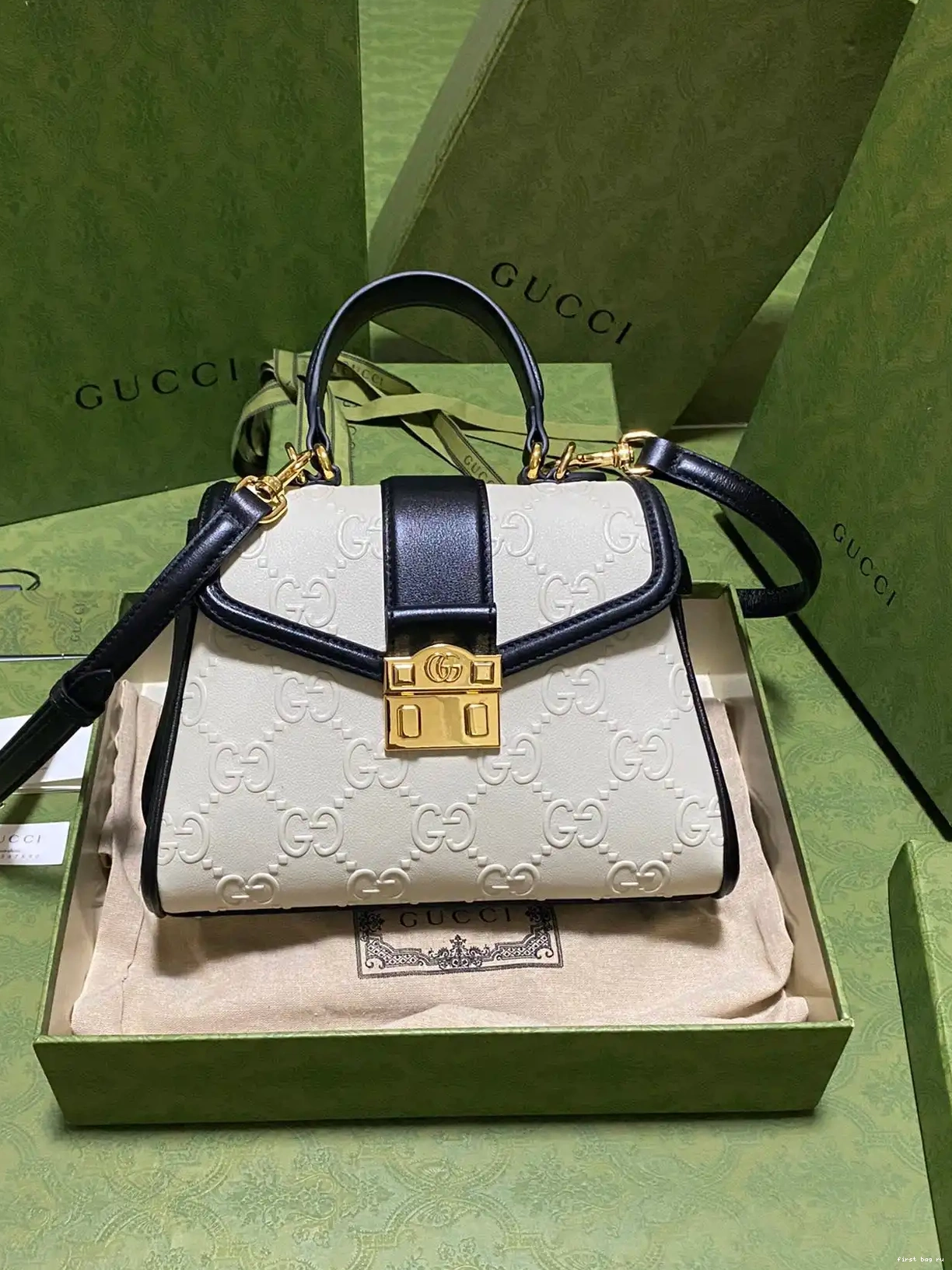 First bag ru bag Small handle GG top GUCCI 0214