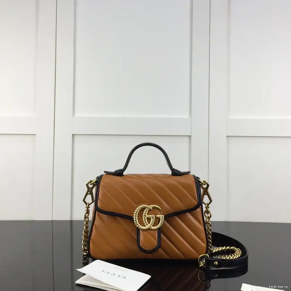 Firstbag ru Gucci Marmont GG handle top bag mini 0217