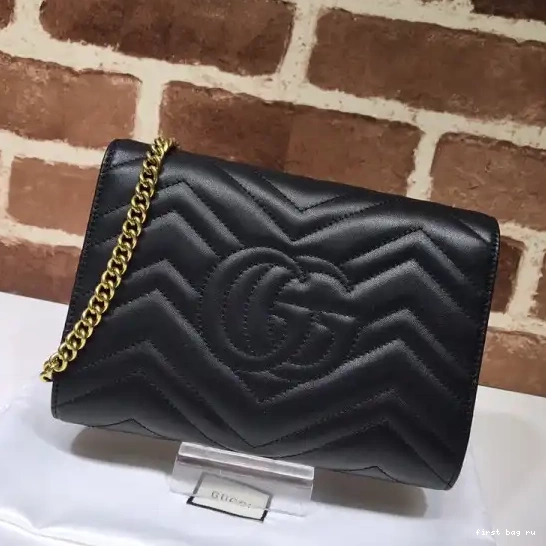 First bag ru CHAIN GUCCI MARMONT GG WALLET 0226