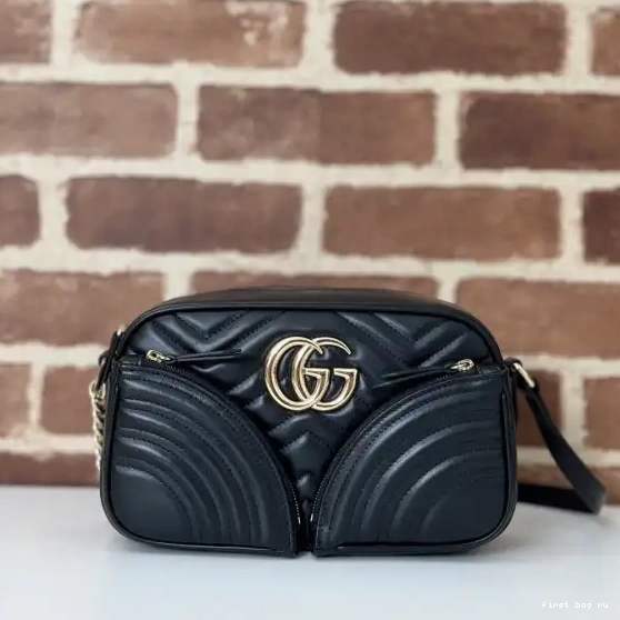 First bag ru Gucci shoulder small Marmont GG bag-24.5*15*9CM 0215