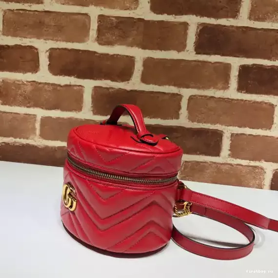 First bag ru GUCCI Marmont mini GG backpack 0207