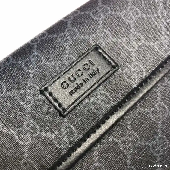 First bag ru GUCCI bag Black GG belt 0217