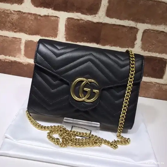 First bag ru CHAIN GUCCI MARMONT GG WALLET 0226