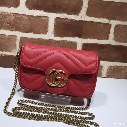 First bag ru belt Marmont GG Gucci bag-16.5*10*5cm 0214