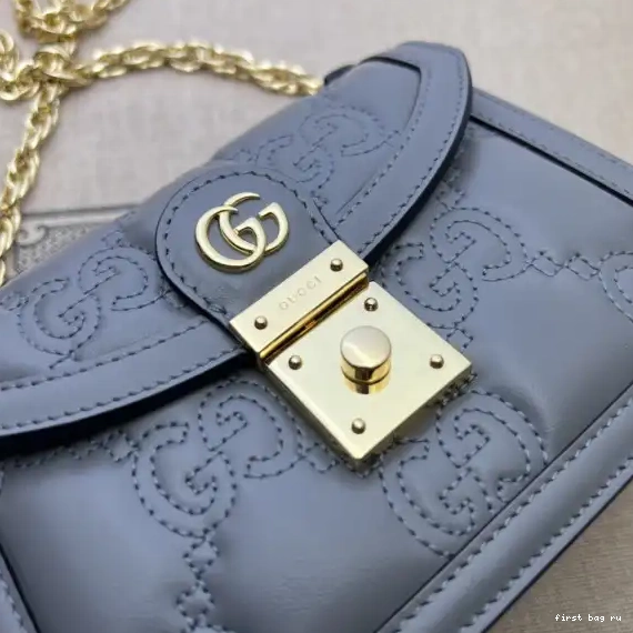 First bag ru TOP GUCCI BAG HANDLE MATELASSÉ SMALL GG 0214