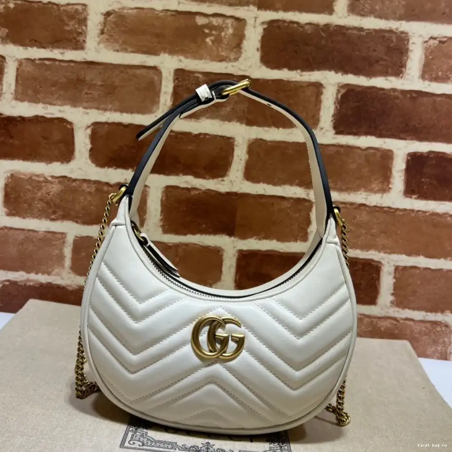 Firstbag ru half-moon-shaped GUCCI GG Marmont mini bag 0215