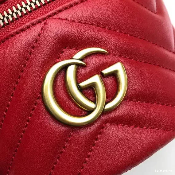 First bag ru GUCCI Marmont mini GG backpack 0207