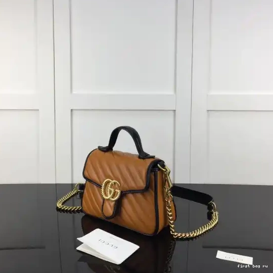 Firstbag ru Gucci Marmont GG handle top bag mini 0217