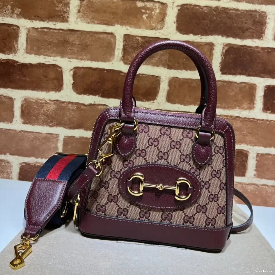 First bag ru mini GUCCI bag 1955 GG Horsebit 0225