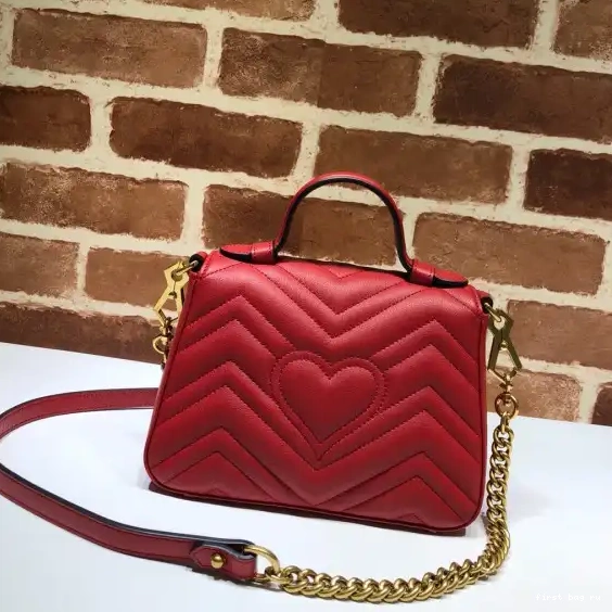 Firstbag ru GG top Marmont mini handle GUCCI bag 0302