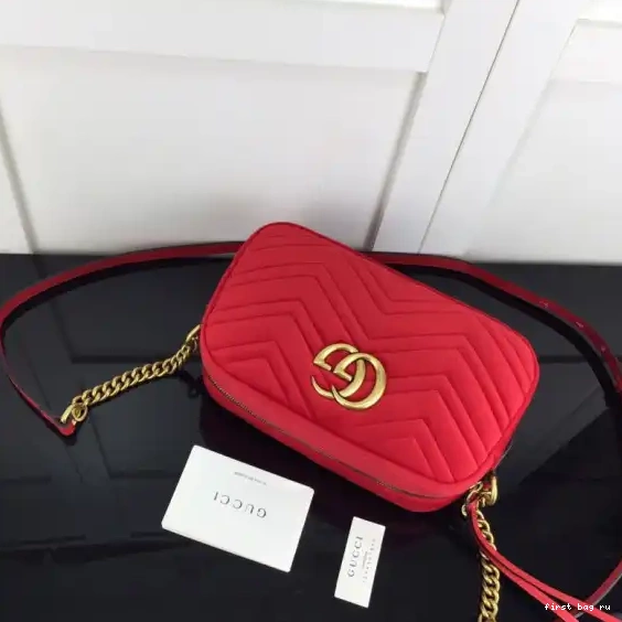 First bag ru small shoulder GG velvet bag Marmont Gucci 0301